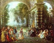 Jean-Antoine Watteau Das Ballvergnegen Spain oil painting artist